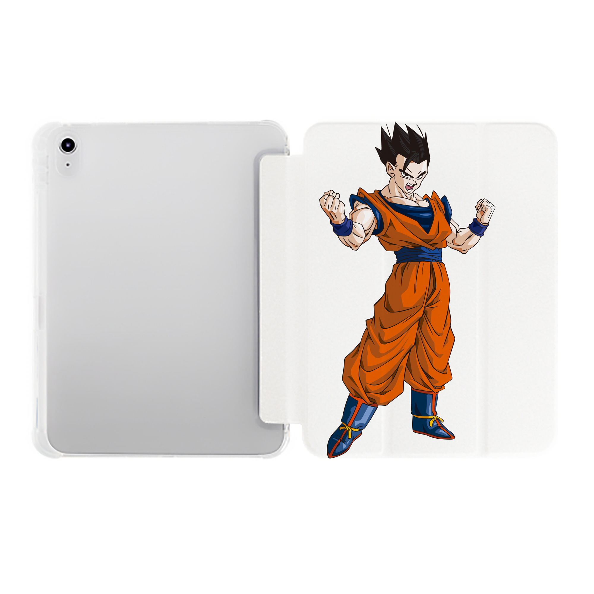 （画像用） ドラゴンボール 孫 悟飯（そんごはん）DRAGON BALL Son Gohan IPad ケース ペン収納付き 三つ折りスタンド PUレザー×シリコン 対応機種9.5/10.5/10.9インチ